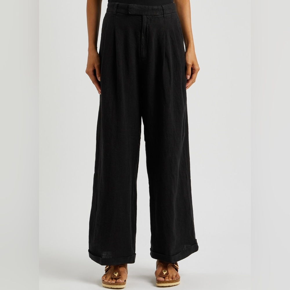 Free People Lyla Black Linen Trouser